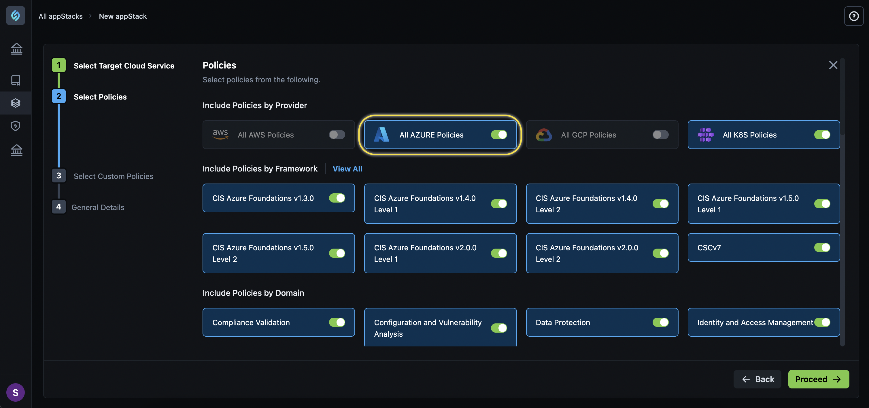 Toggle for Azure