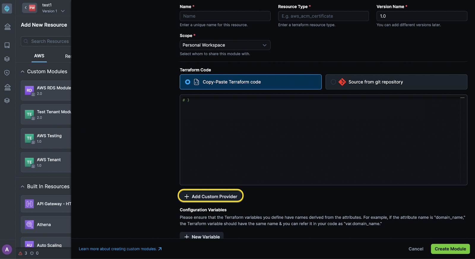 addcustomproviders